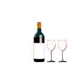 Gif vin alcool avec deux verres