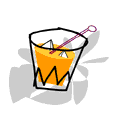 Gobelet de jus d'orange