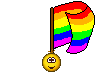 smiley avec le drapeau gay