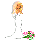 Gifs robe de la mariée avec des fleurs
